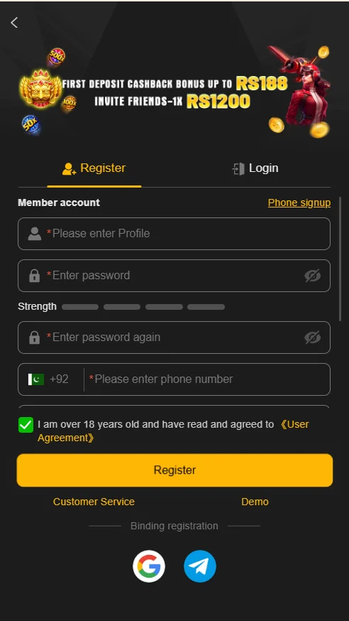 188PKR Register